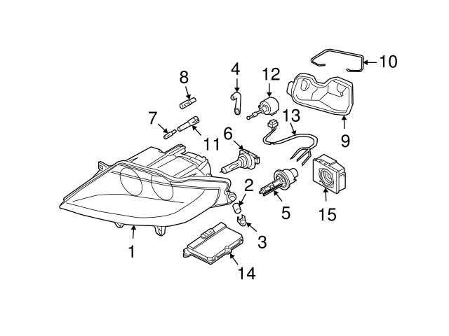 headlight parts diagram