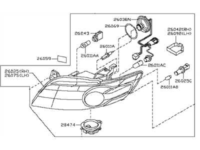 headlight parts diagram