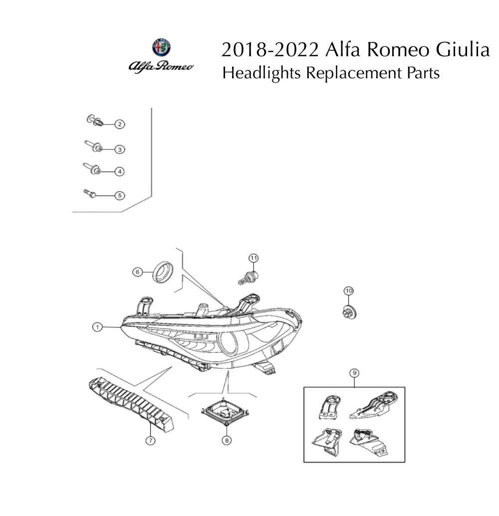 headlight parts diagram