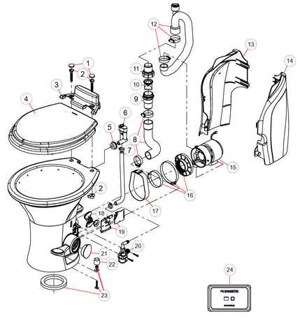 dometic rv toilet parts diagram