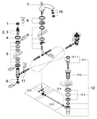 bathroom sink faucet parts diagram