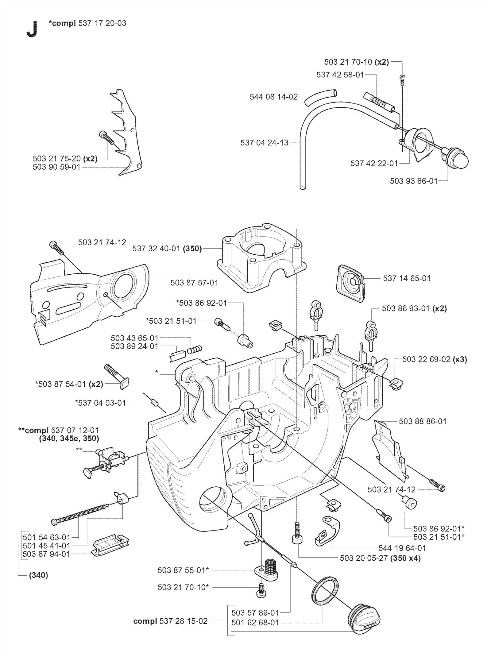 husqvarna st 230p parts diagram