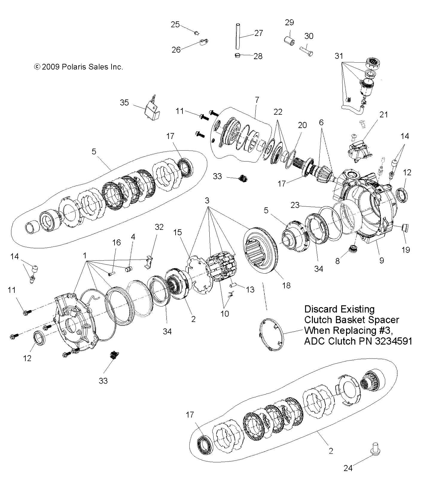 polaris rzr front differential parts diagram