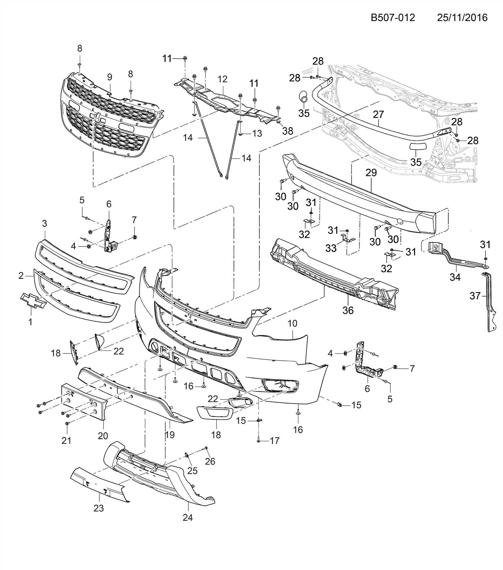 chevrolet colorado parts diagram