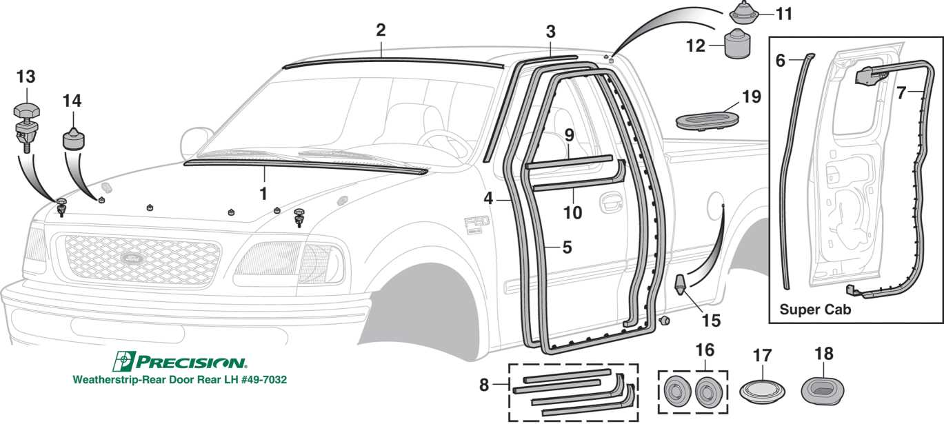 ford f150 door parts diagram