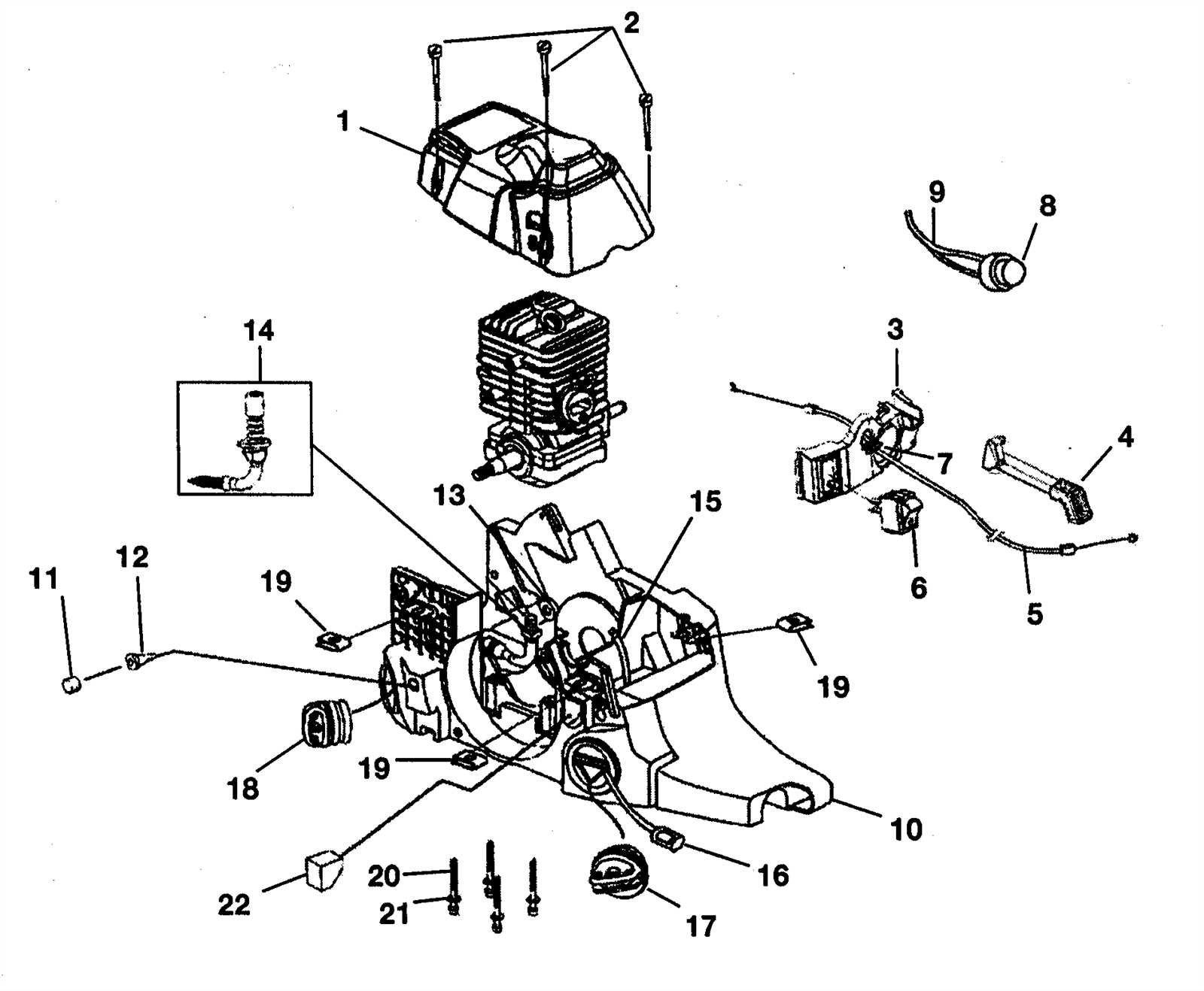 homelite chainsaw parts diagram