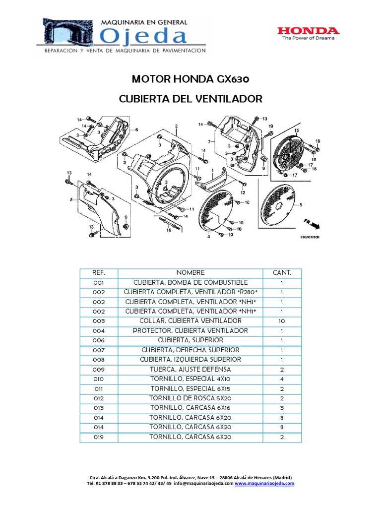 honda gx630 parts diagram