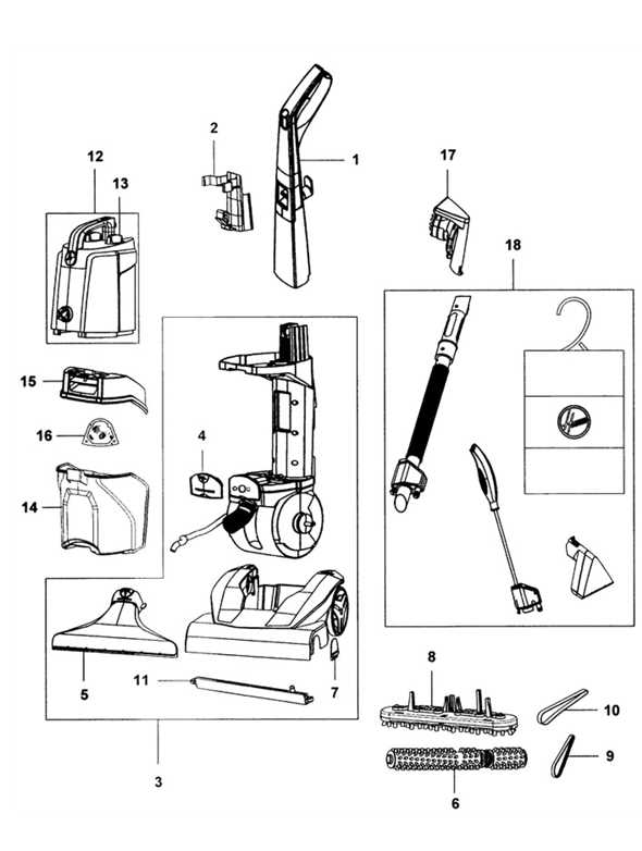 hoover steamvac parts diagram