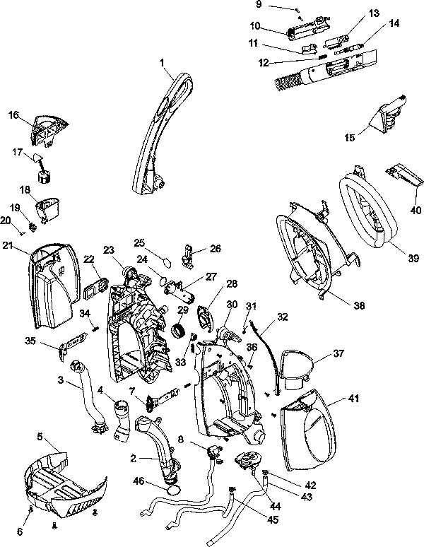 hoover steamvac parts diagram