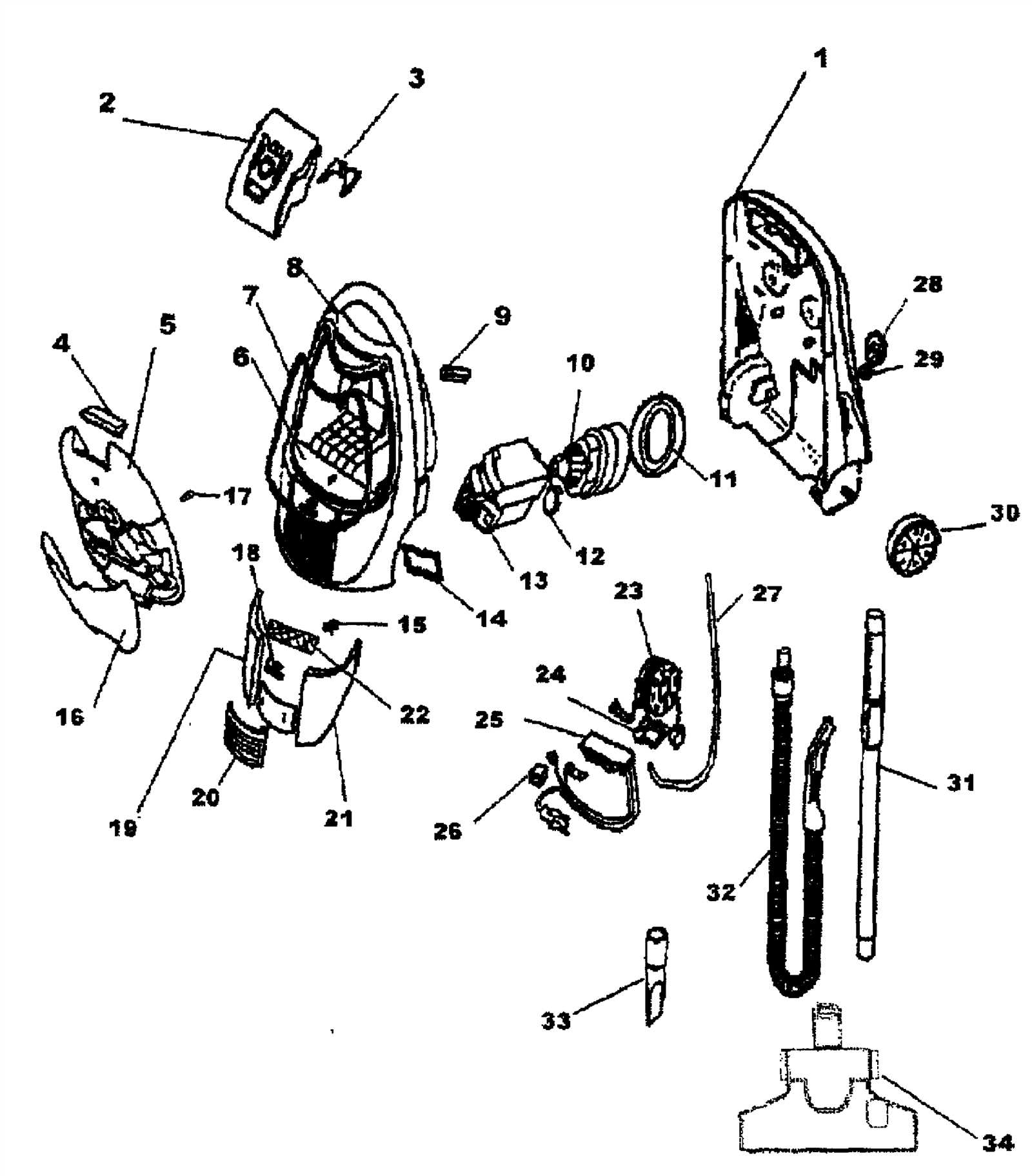 hoover vacuum parts diagram