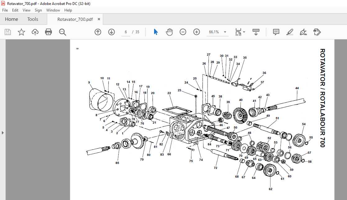 howard rototiller parts diagram