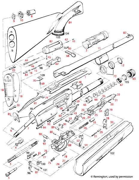 rem 1100 parts diagram