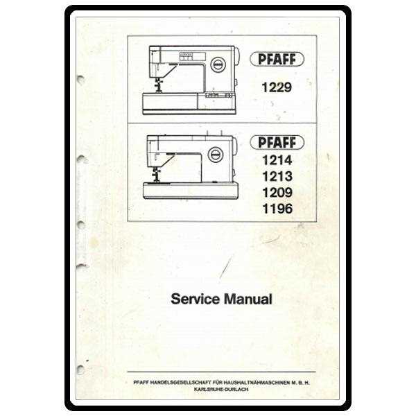 pfaff sewing machine parts diagram