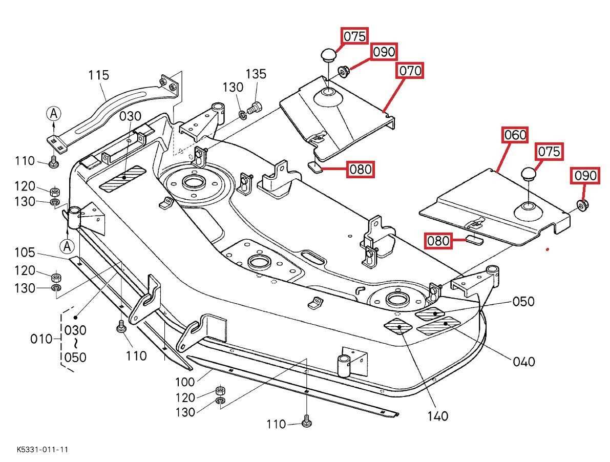 kubota 54 mower deck parts diagram