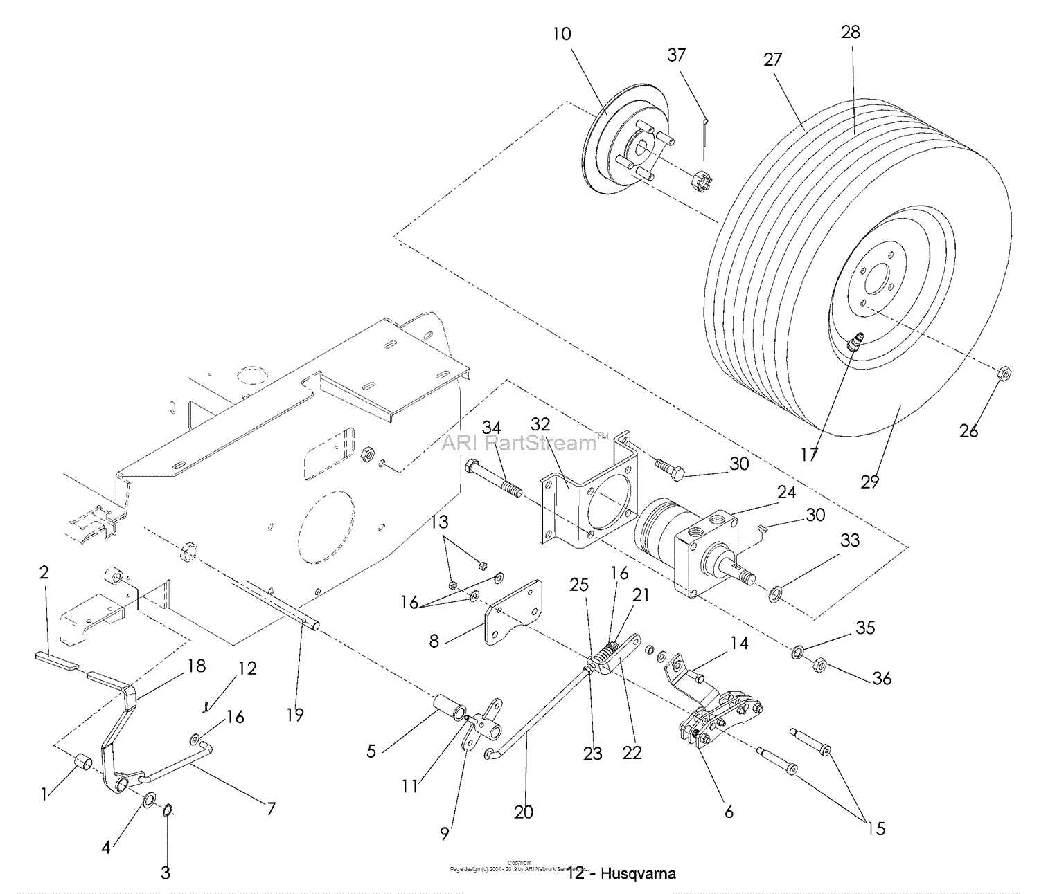 husqvarna yth2348 parts diagram