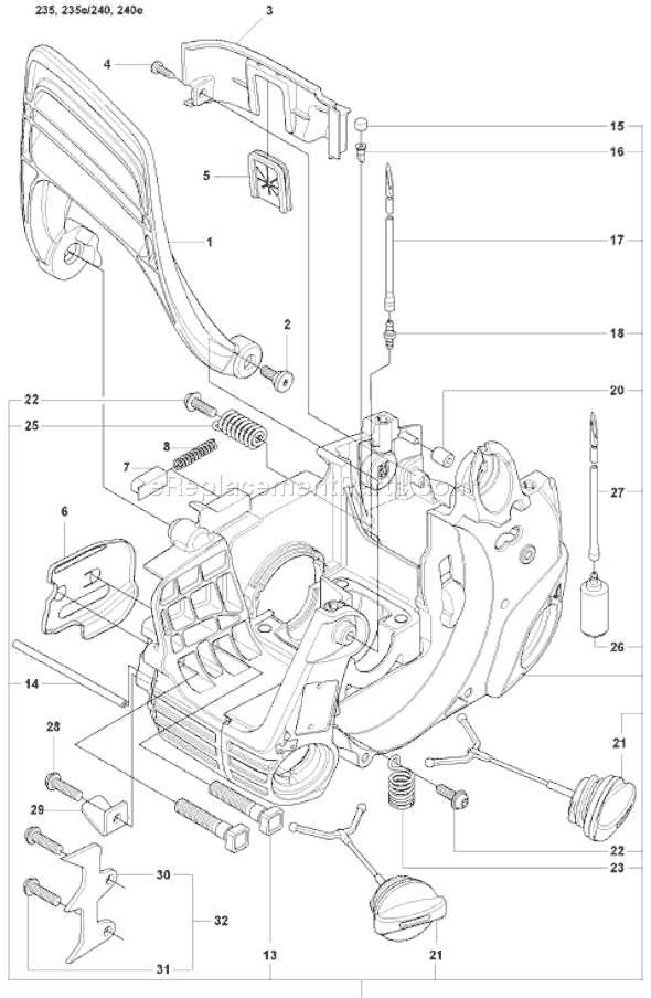 husqvarna 235 parts diagram