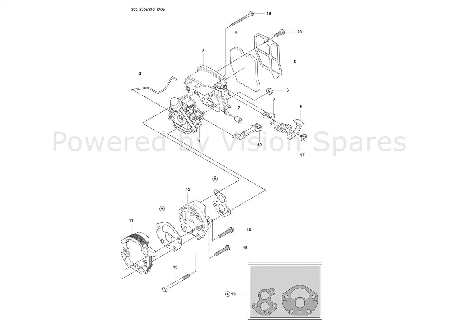 husqvarna 235 parts diagram