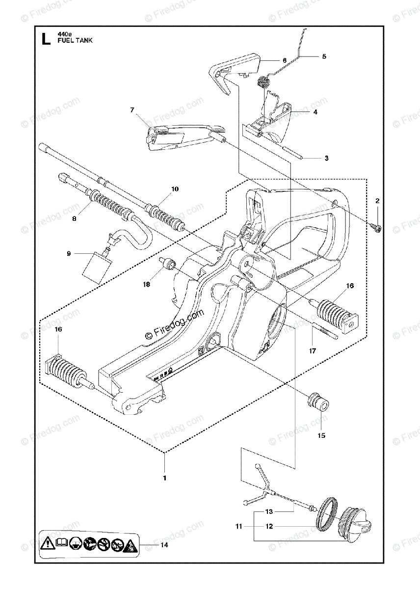 husqvarna 440 chainsaw parts diagram