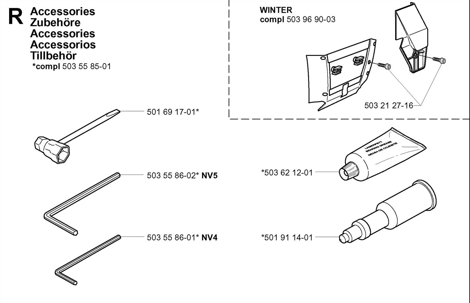 husqvarna 550xp parts diagram