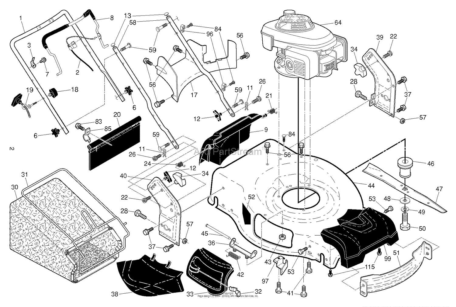 husqvarna hu700h parts diagram