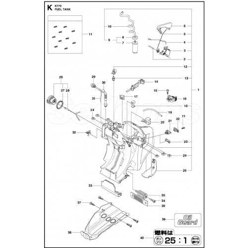 husqvarna k770 parts diagram