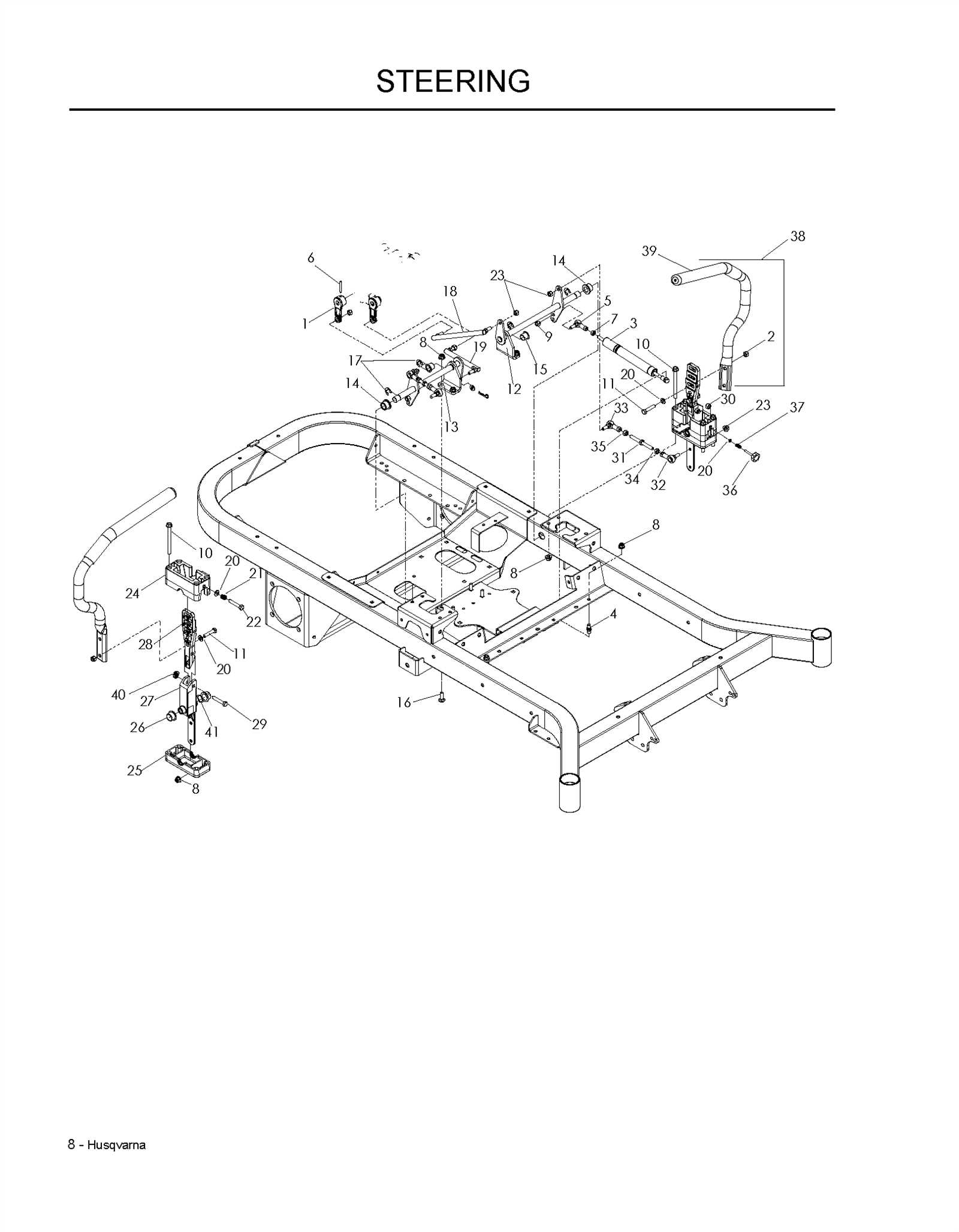 husqvarna mz 54 parts diagram