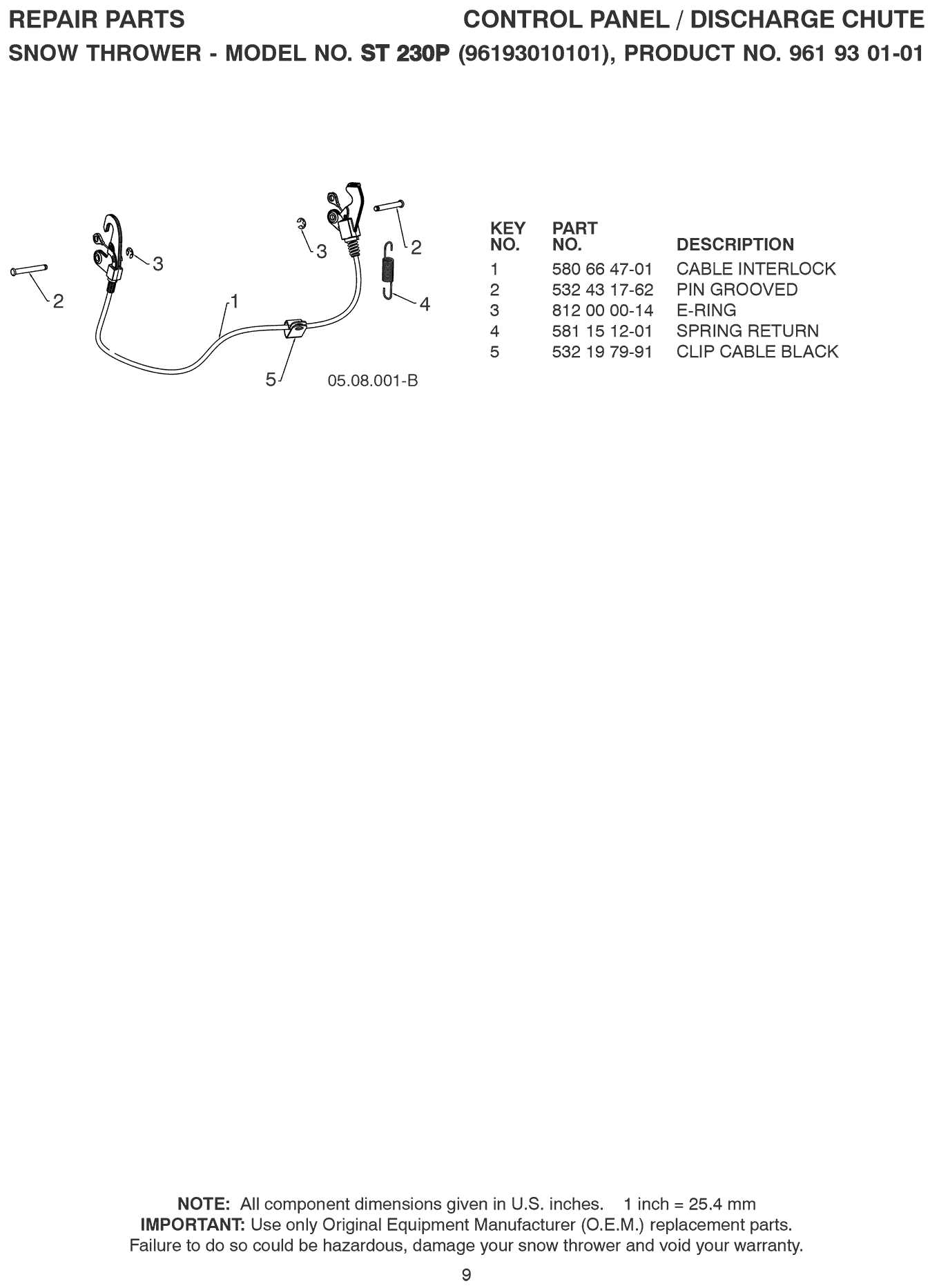 husqvarna st 230p parts diagram