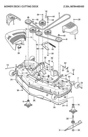 husqvarna z254f parts diagram