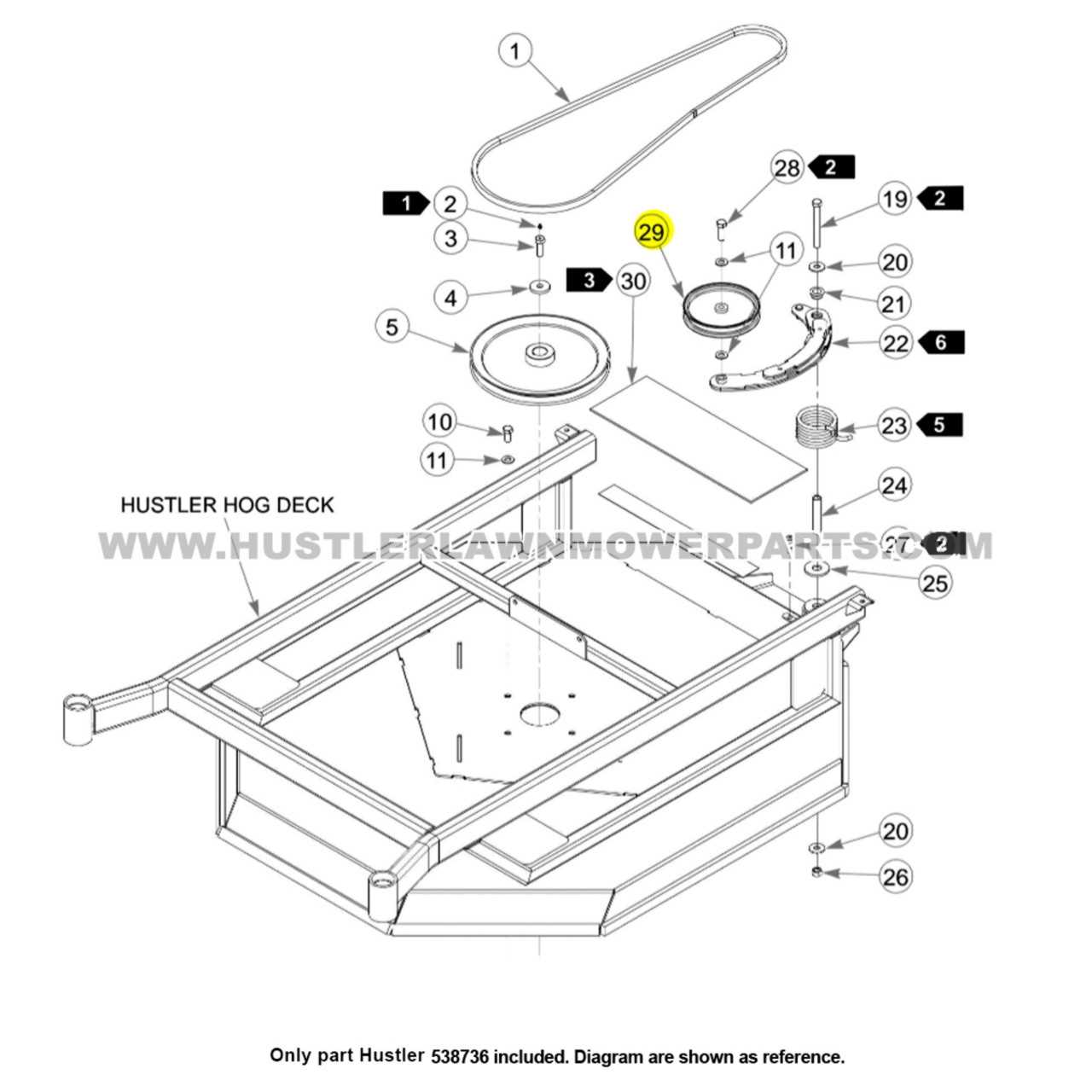 hustler mower parts diagram