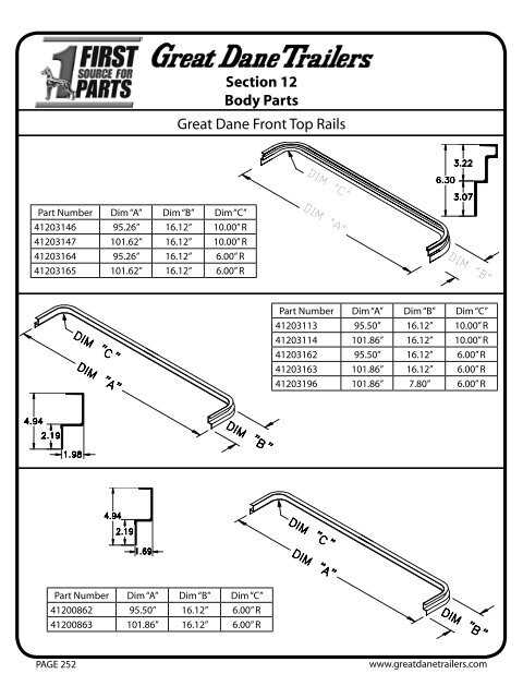 great dane trailer parts diagram