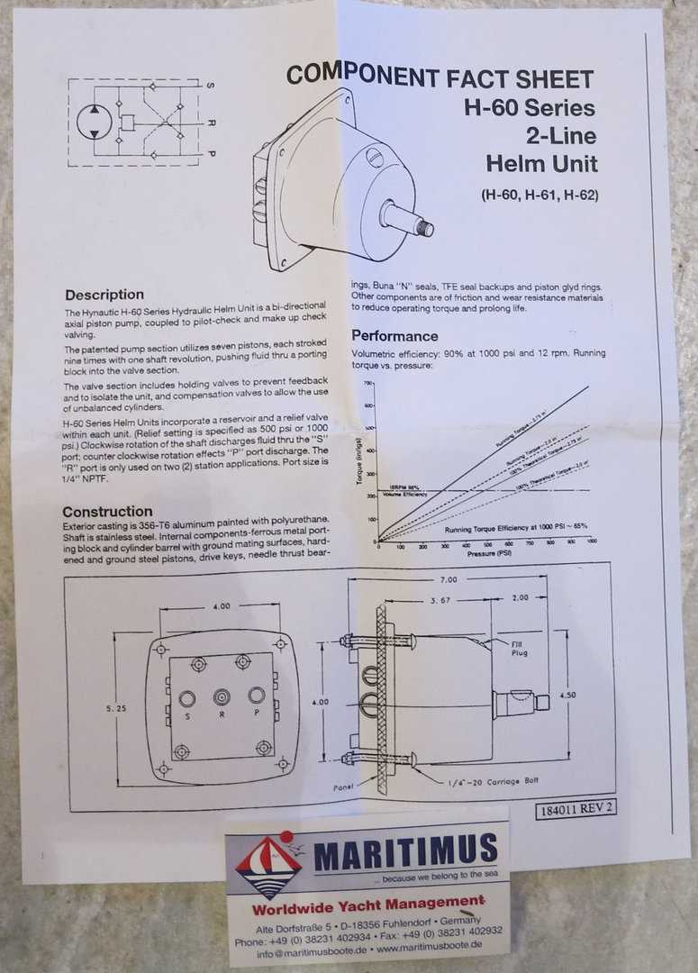 hynautic steering parts diagram