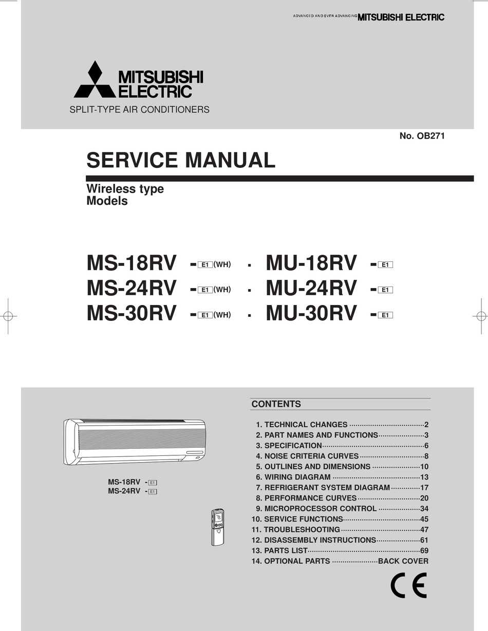 mitsubishi mini split parts diagram