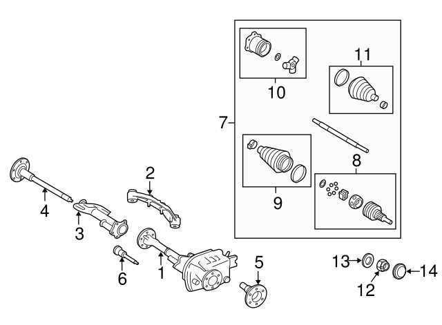 front differential parts diagram