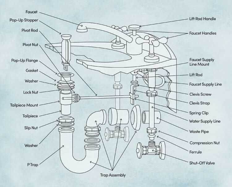 sink diagram parts