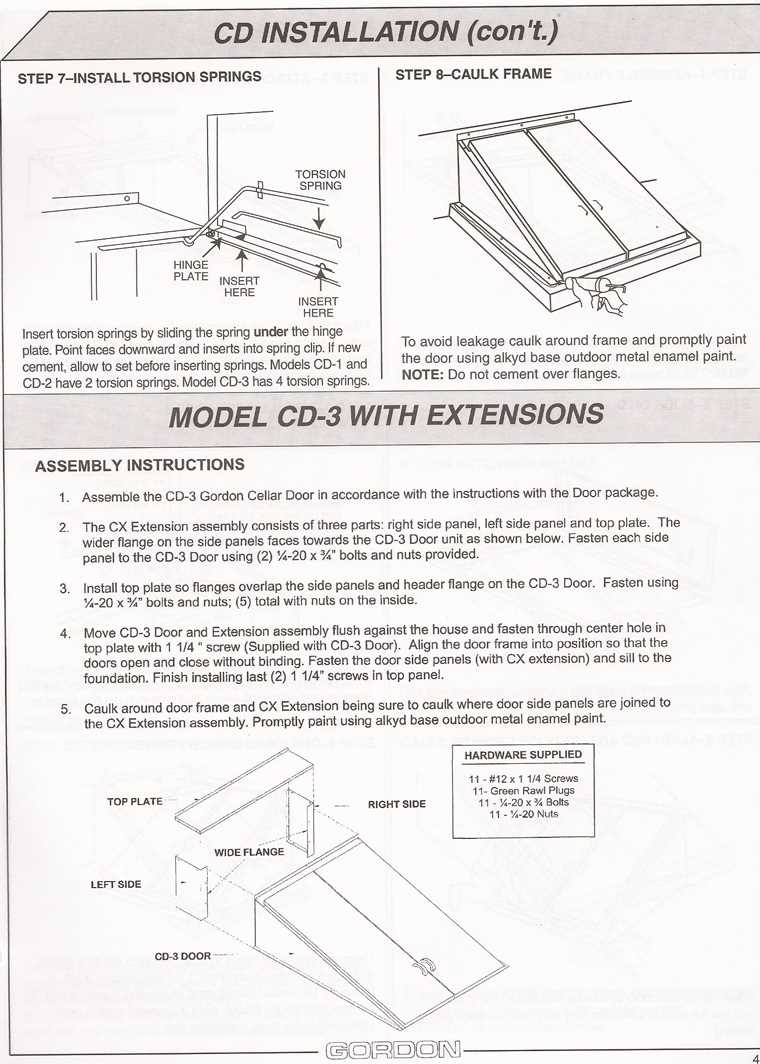 bilco door parts diagram