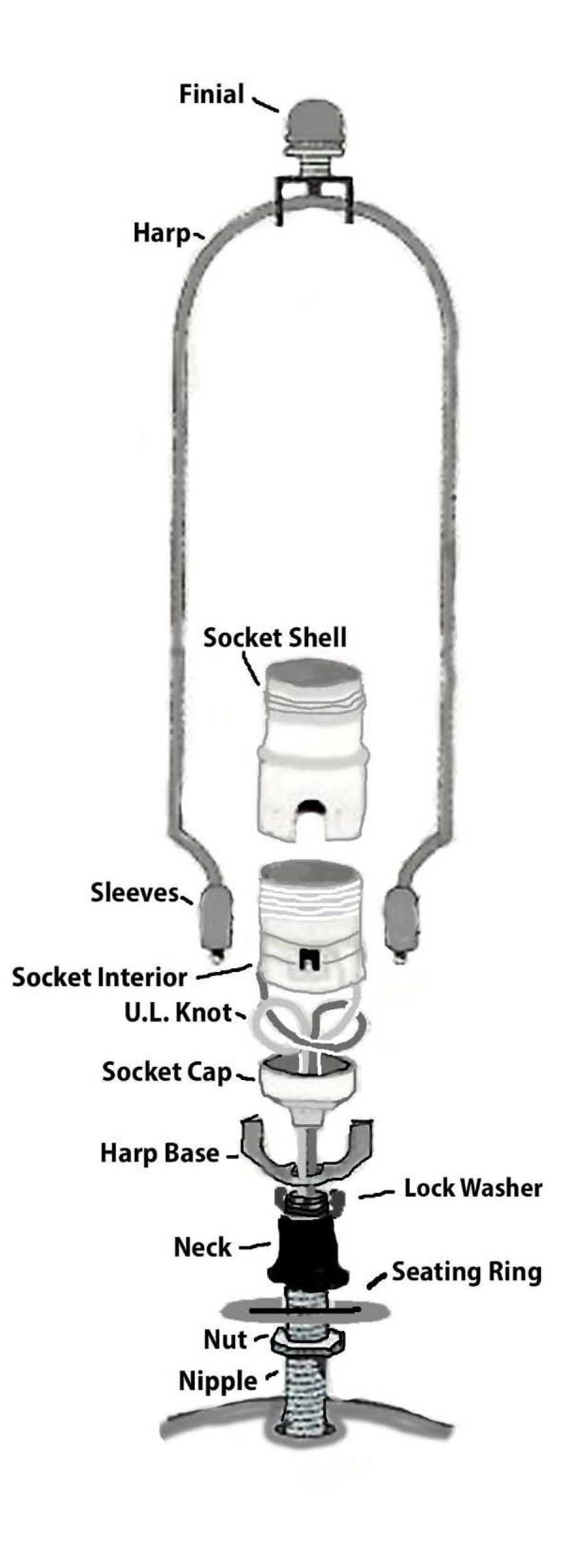 pendant lamp parts diagram