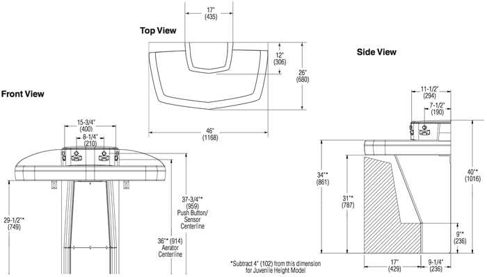 bradley wash fountain parts diagram