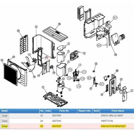 daikin mini split parts diagram