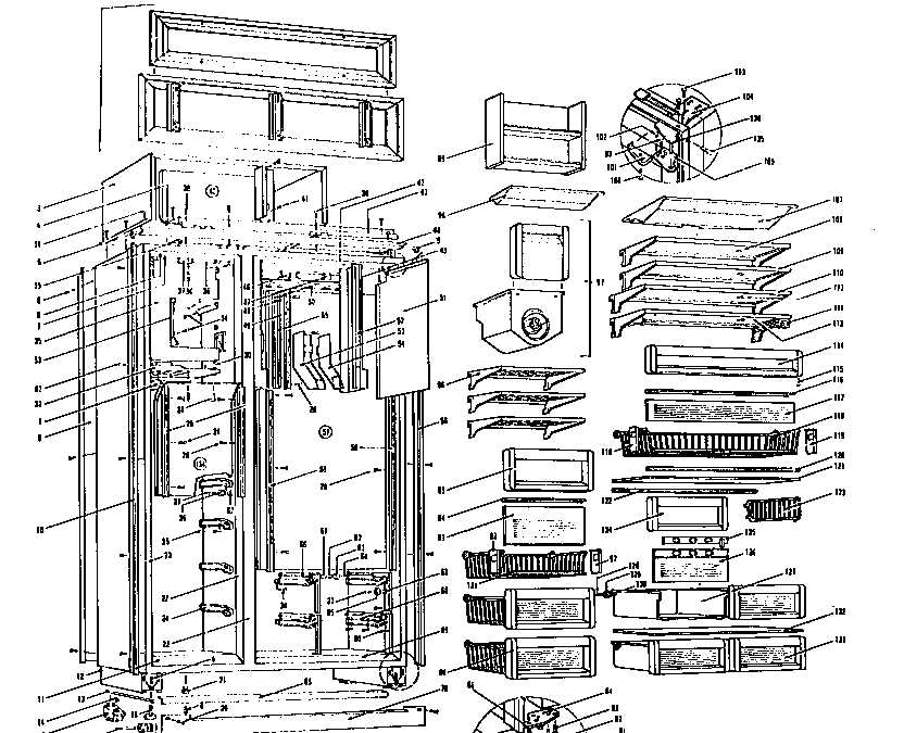 sub zero 695 parts diagram