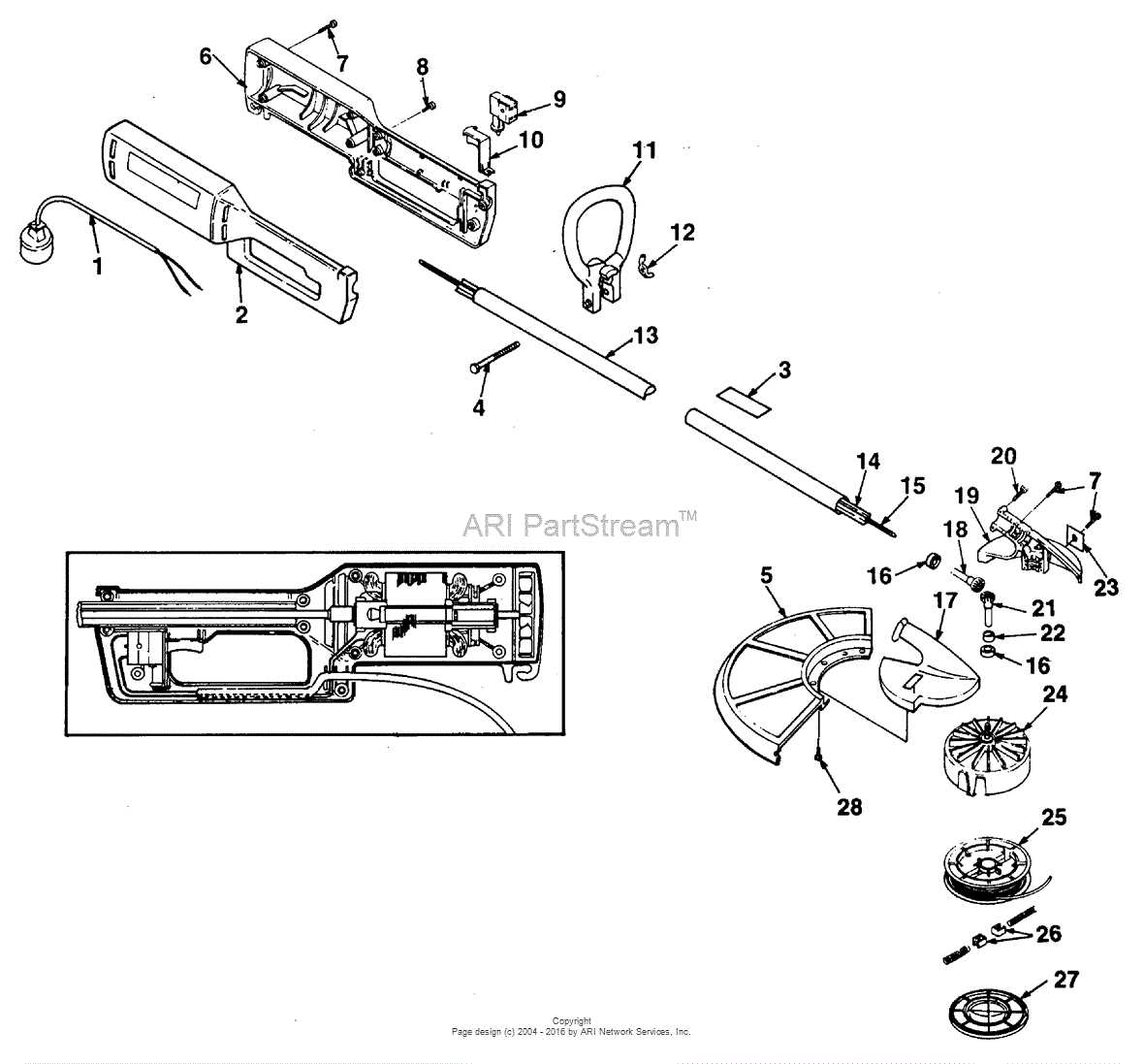 remington electric pole saw parts diagram