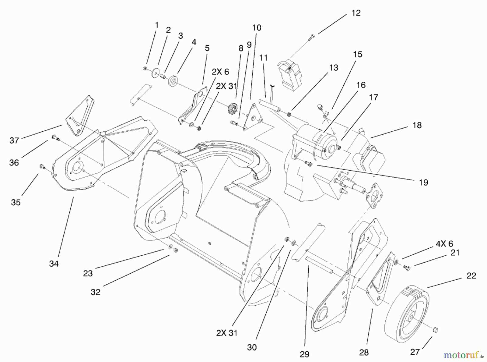 toro snowblower parts diagram