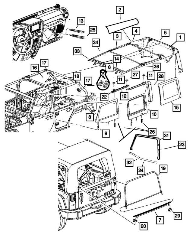 jeep wrangler door parts diagram