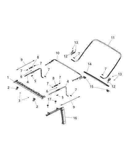 jeep wrangler soft top parts diagram