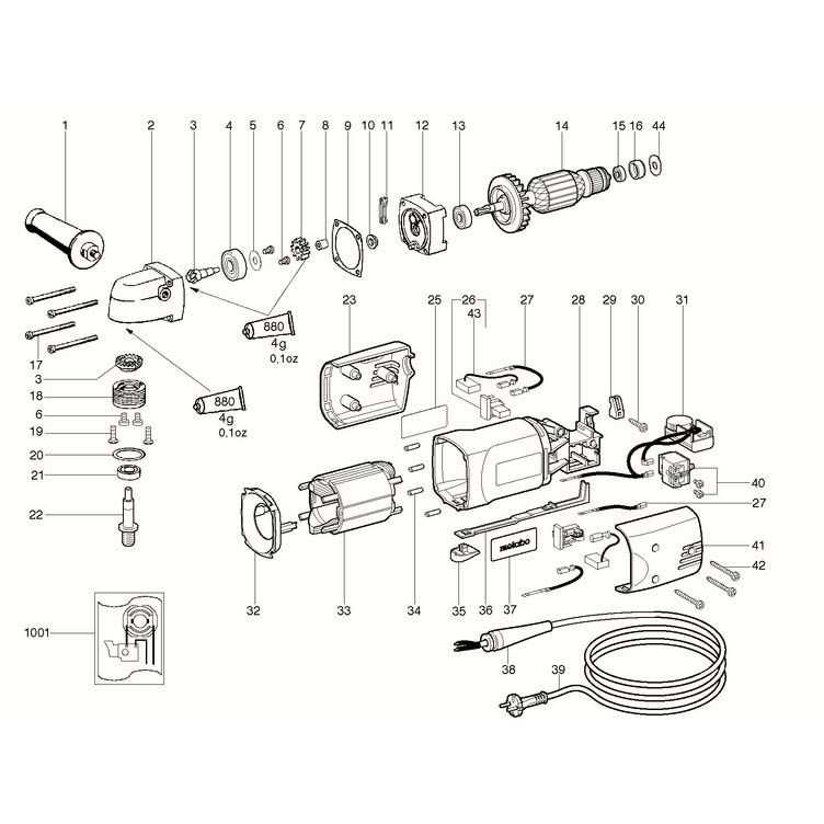 metabo grinder parts diagram