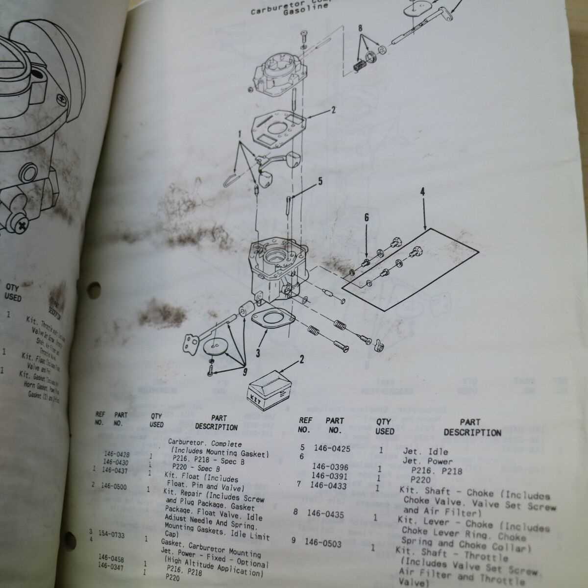 onan p216g parts diagram