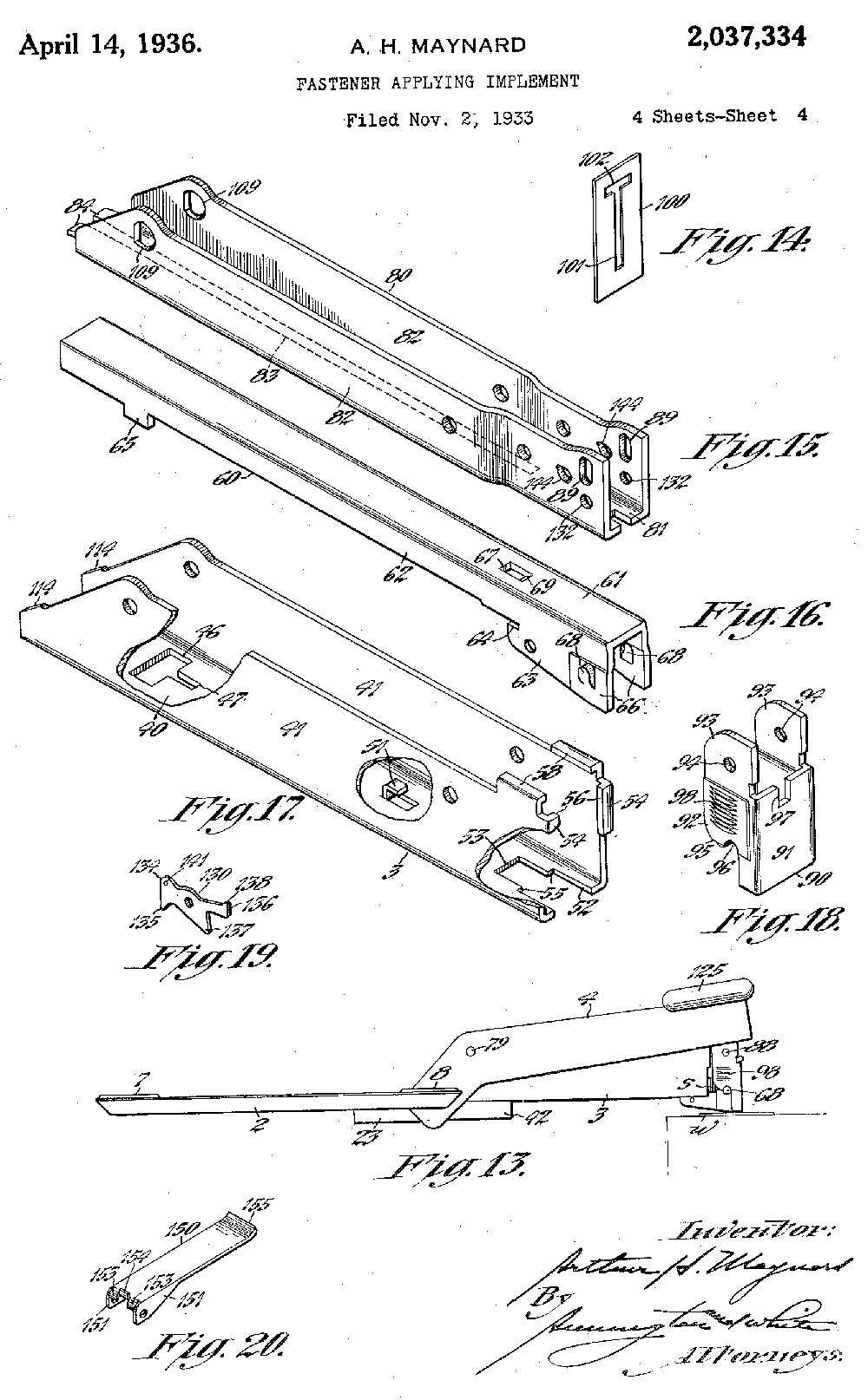 bostitch stapler parts diagram