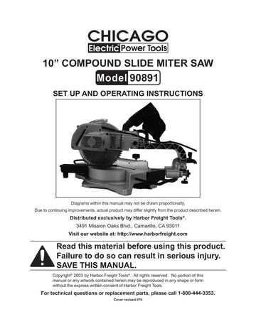 chicago electric miter saw parts diagram