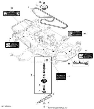 john deere 1025r 60 mower deck parts diagram