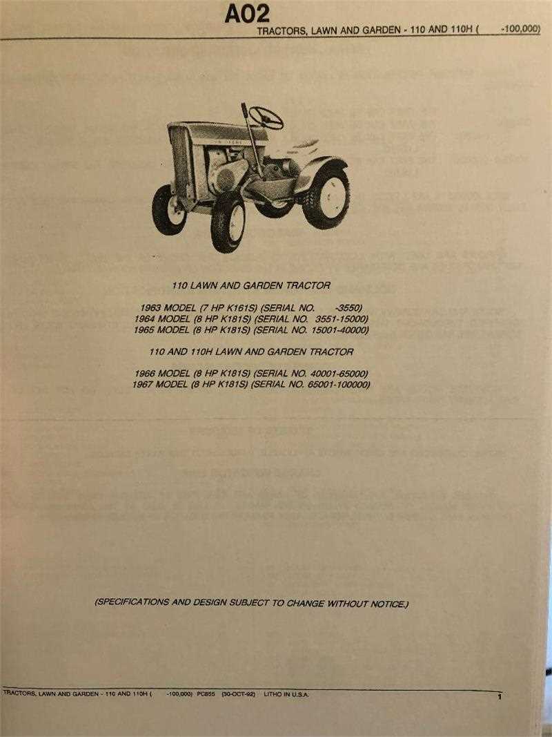 john deere 110 parts diagram