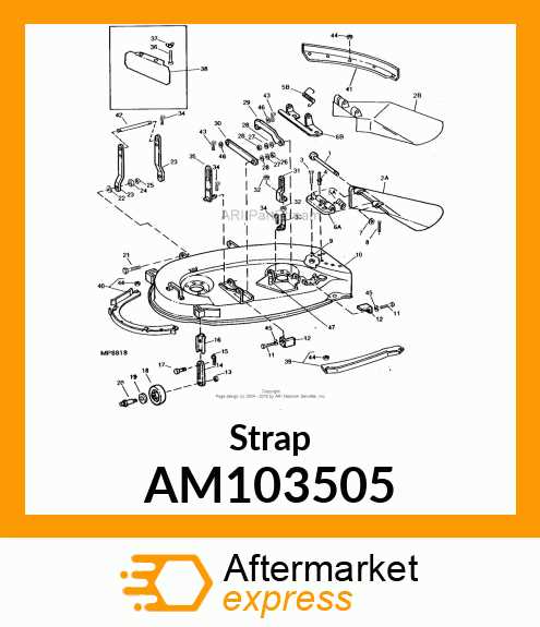 john deere 160 mower deck parts diagram